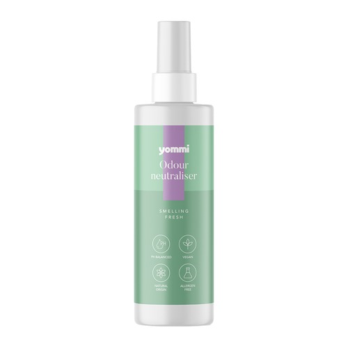 Fles Yommi hondenspray tegen geur Odour Neutraliser 200 ml voor een frisse vacht tussen wasbeurten