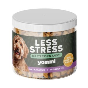 Pot Yommi Less Stress met 60 snoepjes voor honden met stress en angst