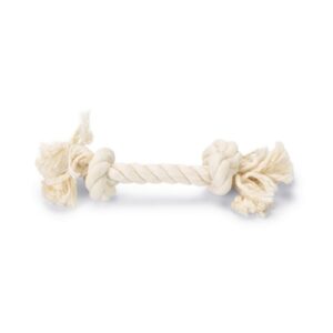 Beeztees flostouw wit hondenspeelgoed op witte achtergrond