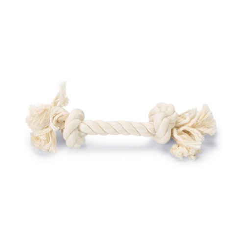Beeztees flostouw wit hondenspeelgoed op witte achtergrond