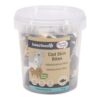 Doorzichtig bewaarpotje Beeztees Cod Skin Bites met deksel, 75 gram