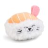Zalm nigiri speeltje met kattengezicht uit de Beeztees Sushi kattenspeelgoed set