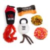 Beeztees Workout kattenspeelgoed set met shakebeker, kettlebell, Protein Toy, pompom en krinkelballetje