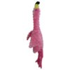 Roze flamingo knuffel Ferry van Boon voor honden, XL 90 cm met gele snavel en geribbeld corduroy pluche