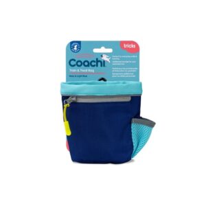 coachi-trainingstas-marineblauw-lichtblauw-variant.jpg Coachi trainingstas variant in marineblauw met lichtblauwe bovenstuk en mesh zijzakje, inclusief verpakking