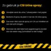 Gebruiksaanwijzing CSI Urine spray in 4 stappen voor katten