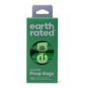 Voorkant van de groene doos Earth Rated lavender poop bags met 120 zakjes