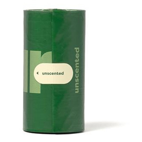 Groen rolletje geurloze Earth Rated poepzakjes van gerecycled plastic