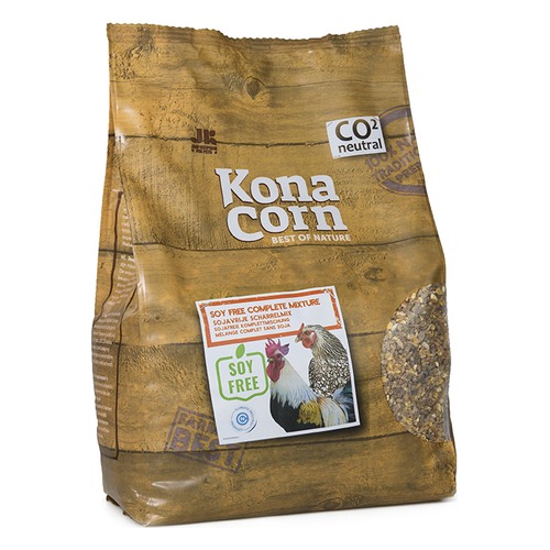 Zak Konacorn Scharrelmix Sojavrij kippenvoer voor volwassen kippen, 4 kg