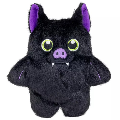 Zwarte pluche vleermuis met paarse oren, halloween hondenspeelgoed van KONG