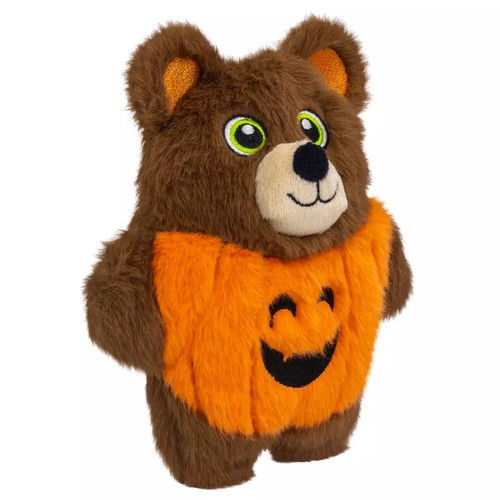Bruine pluche beer met oranje pompoentrui, KONG Halloween Snuzzles Bear