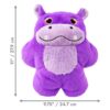 KONG Snuzzles XL hippo met maataanduiding: 27,9 cm (11 inch) lengte