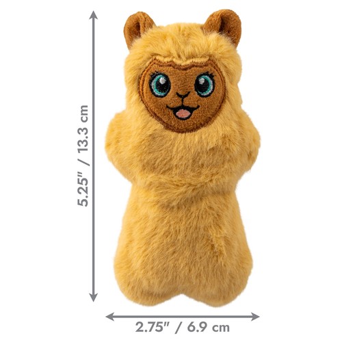Afmetingen van de KONG Snuzzles Mini Llama: 13,3 x 6,9 cm