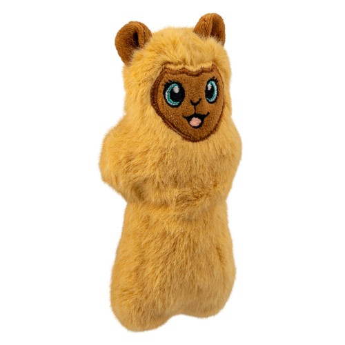 KONG Snuzzles Mini Llama hondenknuffel, pluche speeltje met piep voor kleine hondjes