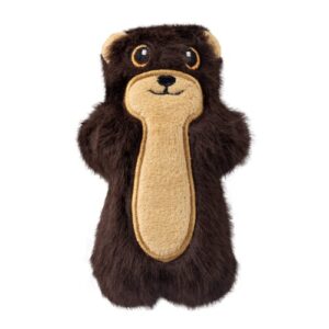 KONG Snuzzles Otter hondenknuffel, vooraanzicht met geborduurd gezicht