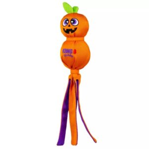 Halloween hondenspeelgoed KONG Wubba pompoen van opzij