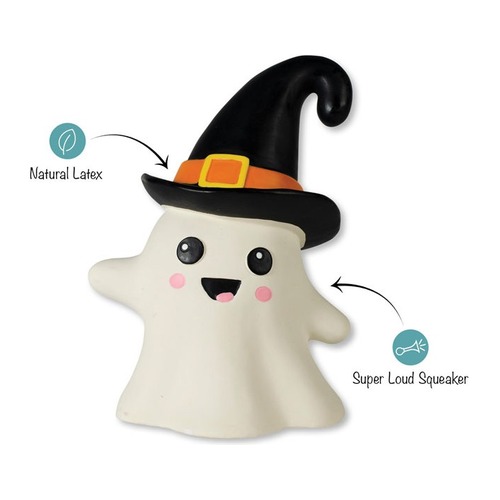 Kenmerken halloween hondenspeelgoed, natuurlijk latex en superluide piep