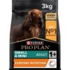 Zak Pro Plan Small & Mini Adult hondenbrokken met kip, 3 kilo, voorkant verpakking