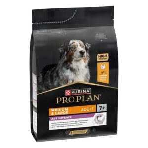 Zak Pro Plan seniorvoer voor honden met kip, medium en large formaat, 7+ Age Defence