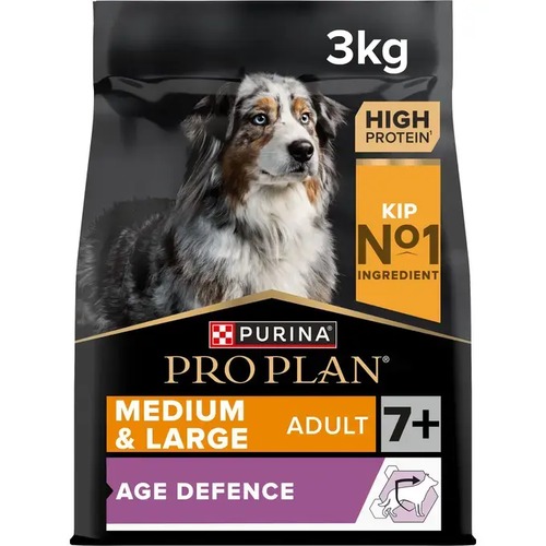 Zak Pro Plan seniorvoer hond met kip van 3 kg, kip als nummer 1 ingrediënt
