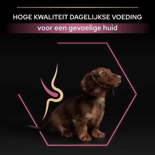 Hoge kwaliteit dagelijkse puppyvoeding van Pro Plan voor een gevoelige huid