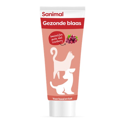 Tube Sanimal Gezonde Blaas pasta 70 gram met cranberry