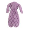 Achterkant van de SoftCrinkle knuffeldoek konijn, lila zachte pluche stof
