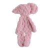 Achterkant van de SoftCrinkle knuffeldoek olifant, roze zachte pluche stof