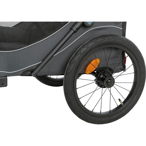 Wiel van de hondenfietskar met snelbevestigingssysteem en reflector