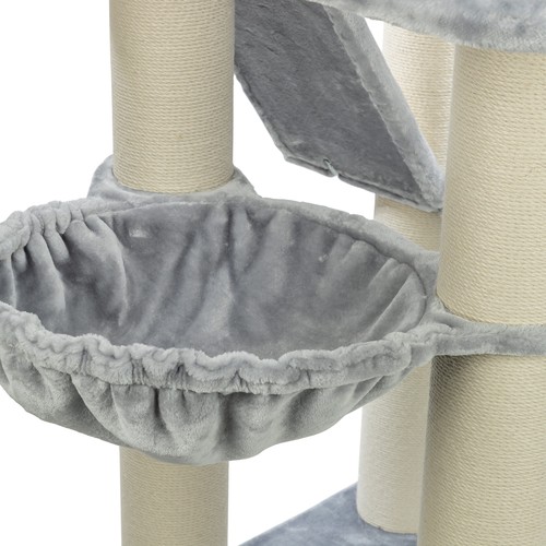 Close-up van het relaxmandje met gevoerd ligvlak en opstaande rand