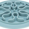 Trixie slow feed voedermat in blauw, ronde anti-schrokbak met golvend patroon, ø24 cm