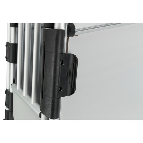 Detail van de veiligheidssluiting op de deur van de autobench