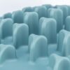 Detail van het verhoogde pilaarpatroon van de voedermat Pillars