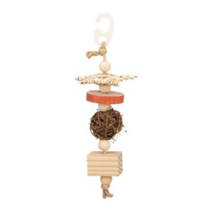 Beeztees Snuf konijnenspeelgoed van hout, rattan en sisaltouw met houten ophanghaak