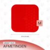Afmetingen likmat Duo 21 x 21 cm