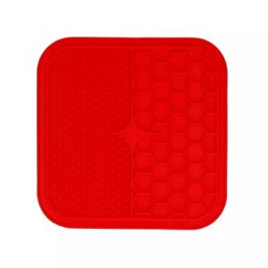 Eat Slow Live Longer likmat Duo in rood met nopjes en honingraat patroon