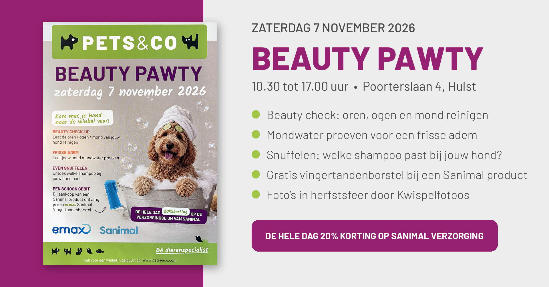 Beauty Pawty Pets&Co 7 November 2026