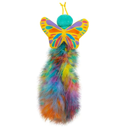 Achterkant van de KONG Wubba Butterfly met kleurrijke vleugels
